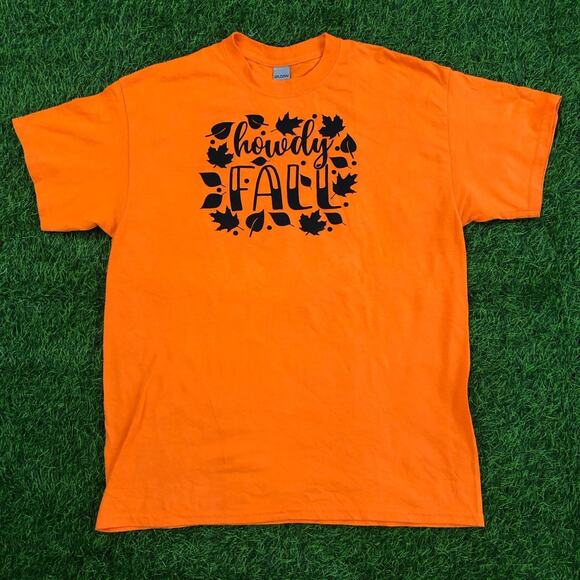 Gildan Other - Men's Orange ‘Howdy Fall’ Graphic Tee